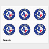 Austin Texas Vierkante Sticker (Vel)