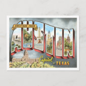 Austin, Texas Vintage Big Letters Briefkaart (Voorkant)