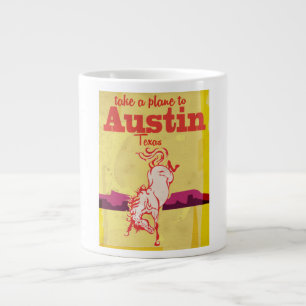 Austin Texas vintage-poster Grote Koffiekop