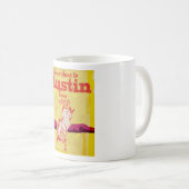 Austin Texas vintage-poster Koffiemok (Voorkant rechts)