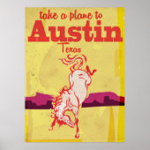 Austin Texas vintage-poster Poster (Voorkant)