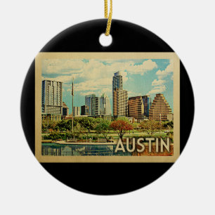 Austin Texas Vintage Travel Keramisch Ornament