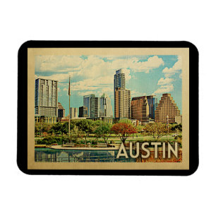 Austin Texas Vintage Travel Magneet