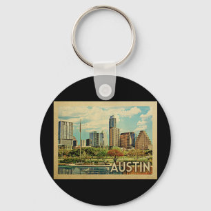 Austin Texas Vintage Travel Sleutelhanger