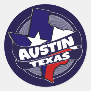 Austin Texas vlag barst stickers