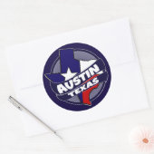 Austin Texas vlag barst stickers (Envelop)