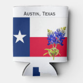 Austin, Texas, vlag en Koelbox in het centrum Blikjeskoeler (Voorkant)