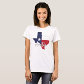 Austin, Texas Vlag Kaart Dames Wit T-shirt (Voorkant volledig)