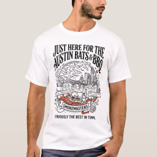 Austin Texas Vleermuizen En Barbecue Smokemasters T-shirt