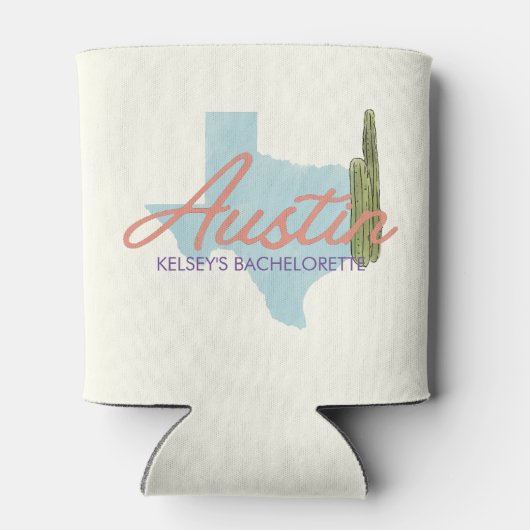 Austin, Texas vrijgezellenbruiloft Blikjeskoeler (Achterkant)