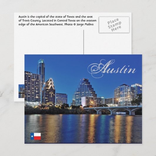 Austin, Texas, VS Briefkaart (Voorkant / Achterkant)