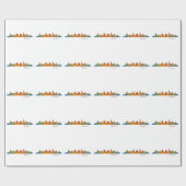 Austin Texas watercolor skyline v1 Cadeaupapier (Vlak)