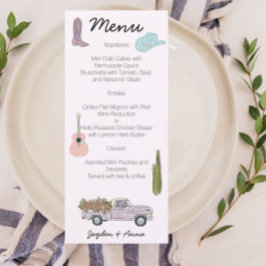 Austin Texas Waterverf ontwerp Menu