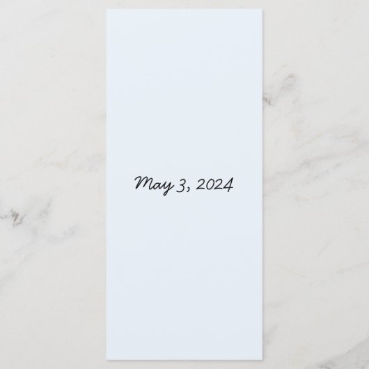 Austin Texas Waterverf ontwerp Menu (Achterkant)