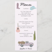 Austin Texas Waterverf ontwerp Menu (Voorkant)