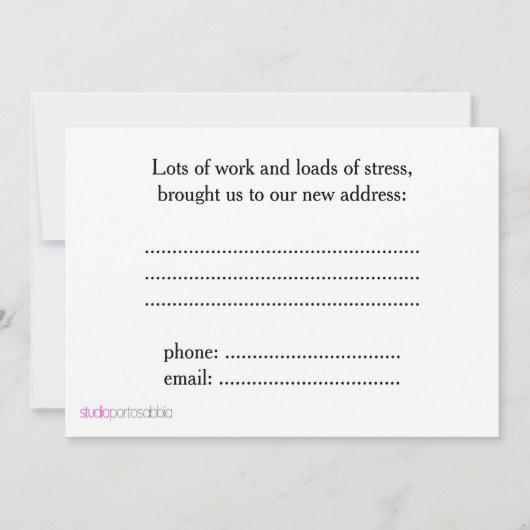 Austin, Texas We hebben nieuwe adresaankondiging v Aankondiging (Achterkant)