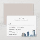 Austin Texas Wedding RSVP Kaart (Voorkant / Achterkant)