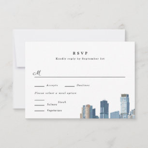 Austin Texas Wedding RSVP Kaart