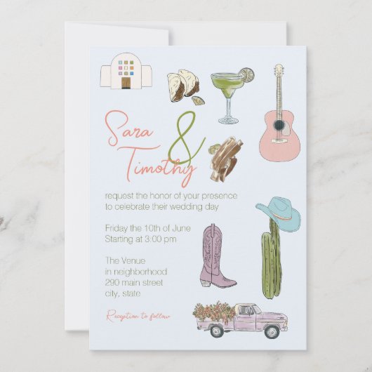 Austin Texas Wedding Suite Kaart (Voorkant)