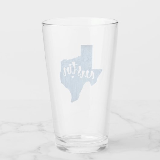 Austin, Texas Wood Grain Glas (Achterkant)