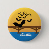 Austin Texas World Famous Bat Bridge Button (Voorkant)