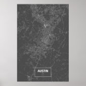 Austin, Texas (zwart wit) Poster (Voorkant)