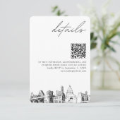 Austin Trouwdetails QR Code Klein Informatiekaartje (Staand voorkant)