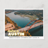 Austin Trouwkaart Save the Date Postkaart (Voorkant)
