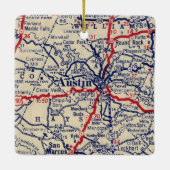 Austin TX 1941 Map Keramisch Ornament (Achterkant)