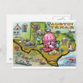 Austin TX Briefkaart (Voorkant / Achterkant)