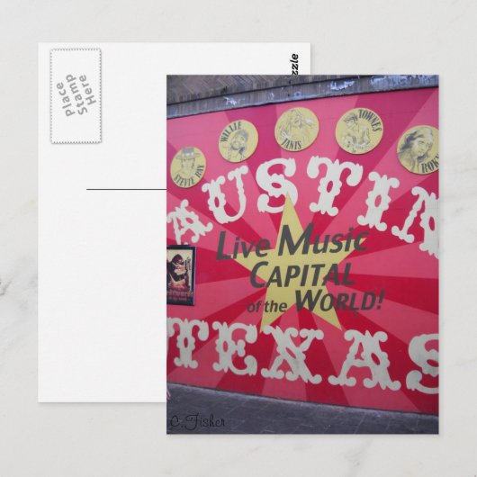 Austin, TX Briefkaart (Voorkant / Achterkant)