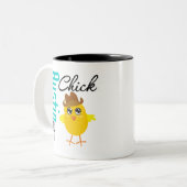 Austin TX Chick-2 Tweekleurige Koffiemok (Voorkant links)