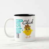 Austin TX Chick-2 Tweekleurige Koffiemok (Links)