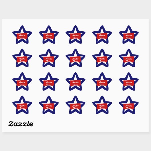 Austin TX Lone Star staatbagage sticker (Vel)