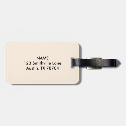 Austin TX Long Horn Skull Bagagelabel  (Achterkant horizontaal)