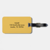 Austin TX Long Horn Skull Bagagelabel  (Achterkant horizontaal)