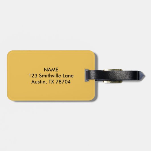 Austin TX Long Horn Skull Bagagelabel  (Achterkant horizontaal)