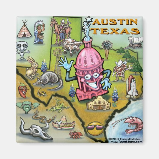 Austin TX Magneet (Voorkant)