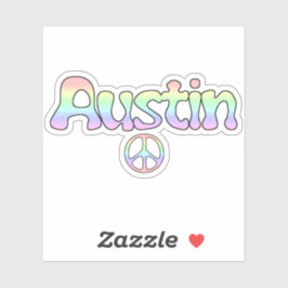 Austin TX Peace Sticker