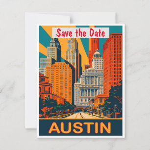 Austin, TX, Savel de Datum,  Briefkaart