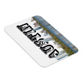 Austin TX Skyline met Austin in de Sky Magnet Magneet (Rechterzijde)