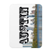 Austin TX Skyline met Austin in de Sky Magnet Magneet (Verticaal)