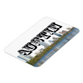 Austin TX Skyline met Austin in de Sky Magnet Magneet (Linkerzijde)