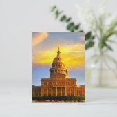 Austin TX Sunset Briefkaart (Staand voorkant)