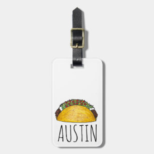 Austin TX Texas Taco Tex Mex Mexicaans eten Bagagelabel