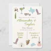 Austin, TX Uitnodigingen voor bruiloften (Voorkant)