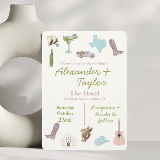 Austin, TX Uitnodigingen voor bruiloften