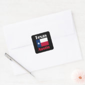 Austin TX Vierkante Sticker (Envelop)