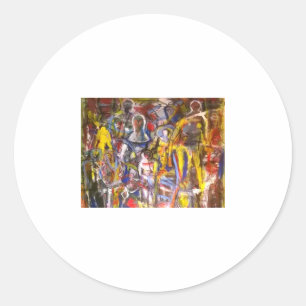 Austin Undergraound Abstract Hankamer Artjunkhaus Ronde Sticker