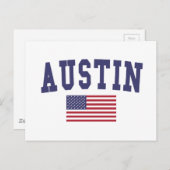 Austin US Flag Briefkaart (Voorkant / Achterkant)